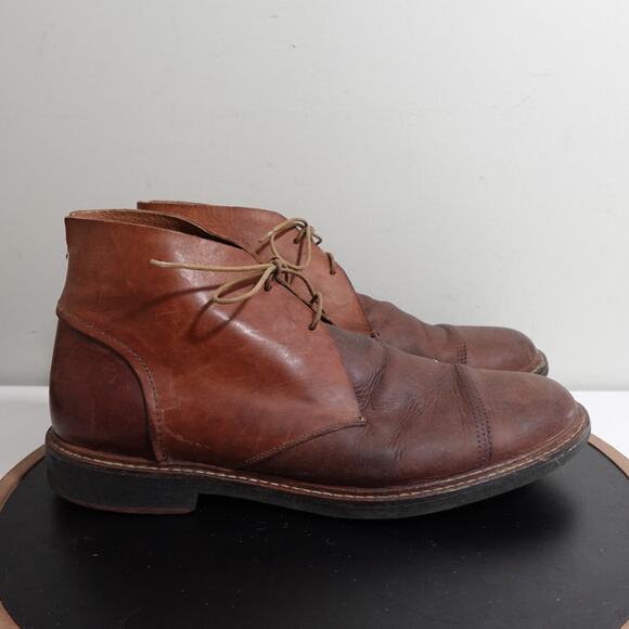 Olukai Pahoa Chukka Boots‎ Men 13 Brown Leather Lace Up Comfort Casual Walking - Picture 1 of 10